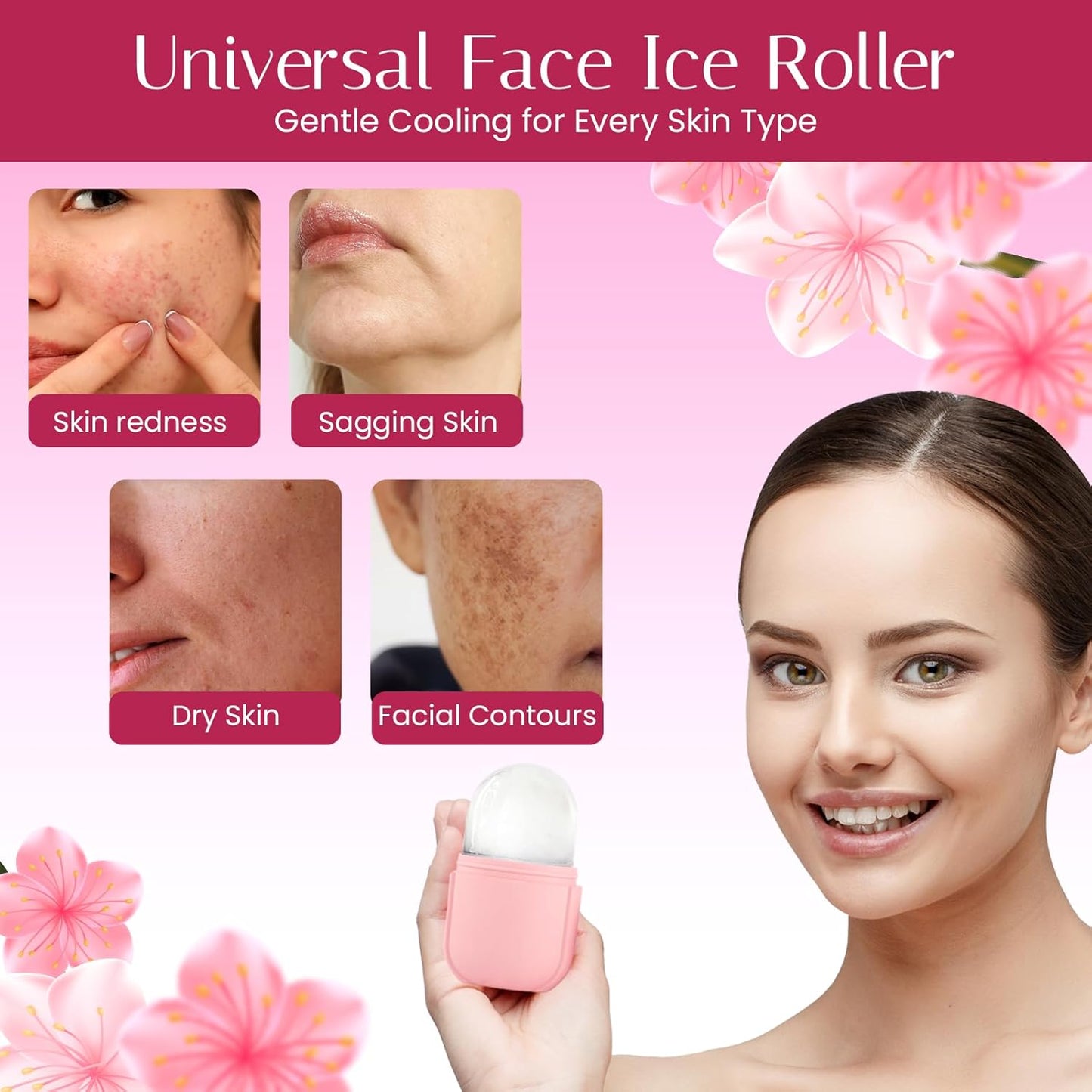 Cooling Ice Roller for Skin Care & Puffiness Relief